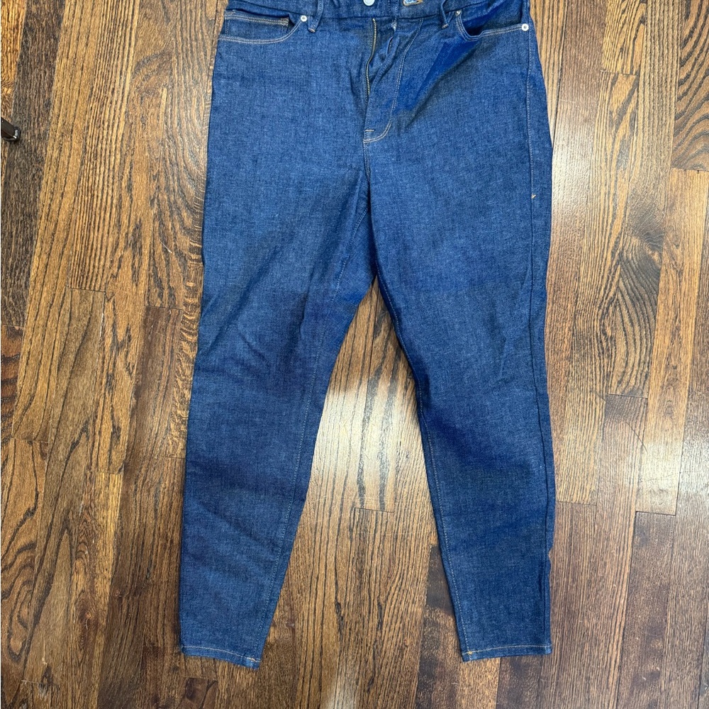 Good American Always Fits Good Legs skinny Dark Blue Denim Jeans size 14-18